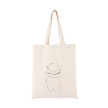 Custom Silkscreen Printing Logo Eco-Friendly Organic Cotton Grocery Bags Reusable Tote Recycle Canvas Shopping Bag